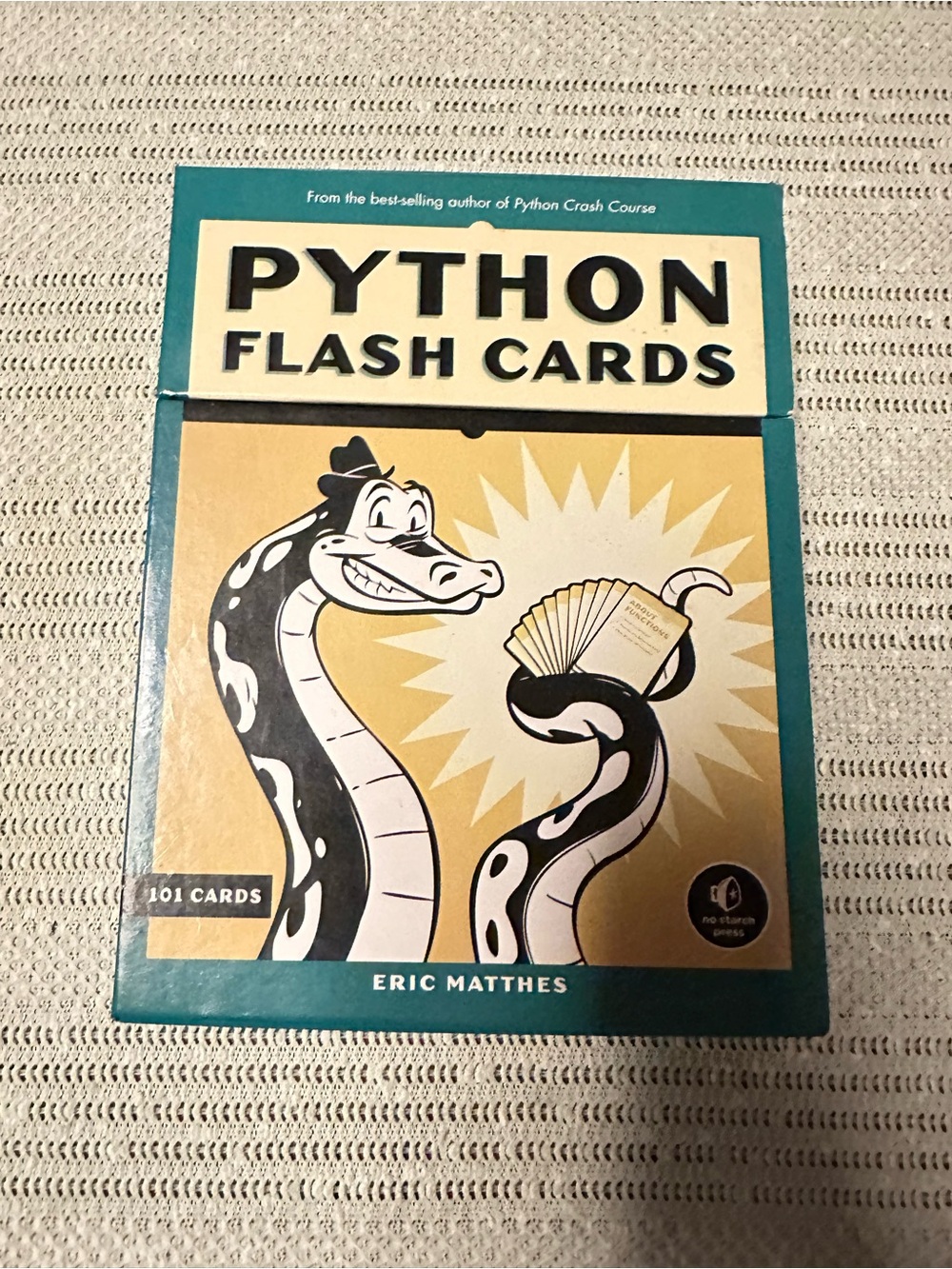 Python Flash Cards Eric Matthes No Starch Press 101 Coding Study Cards